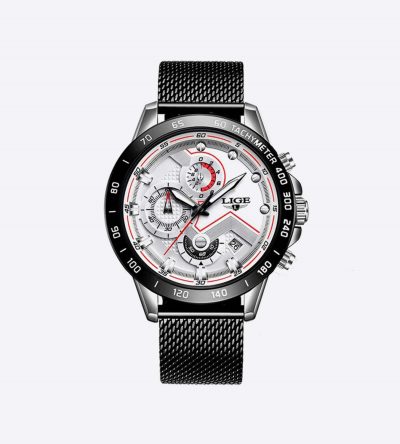 Men Sports Chronograph Waterproof White Dial LIGE9929